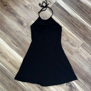 Forever 21 Black Halter A-Line Cocktail Dress